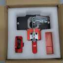 35mm Metal Concealed Hinge Jig Hinge Hole Drilling Jigs with Quick Clamp, Dust Vacuum Adapter Concealed Door Hinge Jig Guide for Woodworking Door Cabinet Hinges Mounting Tool (Black&red)