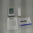 Indoor Outdoor Thermometer Hygrometer Wireless Weather Station, Temperature Humidity Monitor Battery Powered Inside Outside Thermometers with 330ft Range Remote Sensor and Backlight Display (White+Grey)