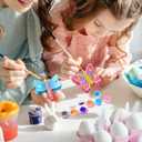Gemscream 60 Pcs Plaster Painting Fairy Art Party Favors for Kids DIY Statues Craft Butterfly Insect Activities Birthday Supplies with Magnet Brushes Palette Organza Bag Gifts
