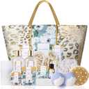 spa luxetique Spa Gift Baskets for Women - Gift Set for Women,15pcs Luxury Relaxing Spa Kit with Bath Bombs, Birthday Gifts Body and Bath Set