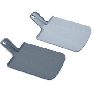 Joseph Joseph Chop2Pot Plus Foldable Plastic Cutting Boards, Easy Grip Handle, Non Slip Feet, Blue