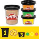 Play-Doh Teenage Mutant Ninja Turtles Slice & Blast Pizza Playset, Bendy 4 Inch Mikey Action Figure, Kids Arts & Crafts, TMNT Toys for Boys & Girls 4+