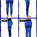 Halloween Crayon Leggings for Women Stretchy Pants Crayon Funny Tights for Halloween Cosplay (Blue, M)