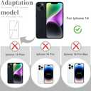 Back Glass Replacement for iPhone 14(6.1 inches Midnight) Integrated Glass & Wireless Charging Repair Tools are Included