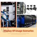 Tanstic 48Pcs Cage Nuts Snap-in Cage Nuts Rack Mount Cage Nuts Rack Mount Clip Nuts for Server Shelf Cabinets Rack Mount(M4 5 6 8 10 12)