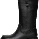 Mid Calf Boots for Women Pull On Chunky Block Low Heel Round Toe Campus Boot Comfortable Casual Boots, 10