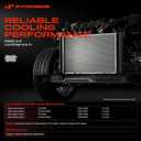 A-Premium Engine Coolant Radiator Assembly Compatible with Mercedes-Benz CLA250 2014-2020, CLA45 AMG 2014-2017, 2.0L