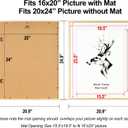 Yaetm 20x24 Picture Frame with Mat for 16x20 Set of 4, Natural Solid Oak Wood Frame for Wall Gallery, Photos, Posters & Art Prints, Horizontal and Vertical Wall Mount (4 pack, Oak)