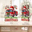 Fire Truck Christmas Ornament 2025 - Firefighter Ornament for Men Kid Friend, Fire Truck Gifts for Firefighter, Wooden Christmas Ornaments for Tree Decor - Holiday Keepsake & Xmas Gift Exchange Idea