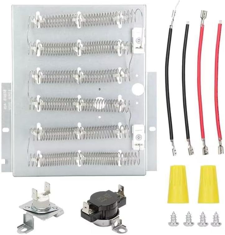 964p3 61927 Dryer Heating Element, Replaces Part Number 964p3 61927 D510329p 61195, Fits Models ADE3SRGS173TW01 ADE3LRGS171TW01 ADE30RGS171TW01, Dryer Heating Element Include Thermal Fuse