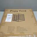 Pvpy Yvrd Heavy-Duty Iron Dog Playpen Outdoor Indoor,24 inch 4 Panels Dog Fences for RV Camping/Yard/Garden,Portable Dog Play Pen for Dogs,Puppies, Small Animals,Black SilverRefill Pack