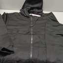 LINMYZAI Black Men's Full Zip Hoodie Fleece Long Sleeve Hooded Sweatshirt Pullover Men Lightweight Athletic Hoodies L