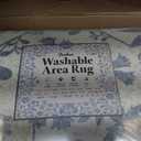 jinchan Zenith Floral 8x10 Area Rug Soft Low-Pile Living Room Rug Machine Washable Non-Slip Vintage Botanical Aesthetic Throw Carpet for Dining Room Bedroom Nursery Blue/Cream