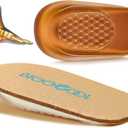 3 x BIGGCOOL Heel Cushions for Heel Pain, Heel Inserts for Shock Absorption, Heel Lifts for Achilles Tendonitis and Bone Spur, Foot Pain Relief for Women & Men - 1 Pair (Beige, Large)