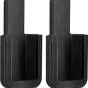 Saillong 2 Pack Ceiling Fan Remote Control Holder with Screws Wall Mount Fan Remote Bracket (Black)