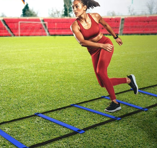 Agility Ladder Speed Training Equipment, Adjustable Football Ladder for All Ages with Carry Bag, Durable, Portable, Multiple Colors & Rungs, 13 feet