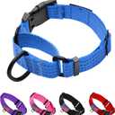 Martingale Collar for Training Dogs. Adjustable Reflective Collars with Buckle-USA Flag- NO Pull-Prevents Slipping Out, for Medium Large XL Dogs, Helps With Strong Pullers (L, Blue)