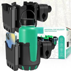 Hunting Accessories, Tree Stand Cup Holder for Deer Duck Turkey Hunting, Hunt Gear Gifts for Men, Tethered Saddle Hunt Platform System Kit Hunts Ground Blind Swivel Chair Equipment (2PCS)