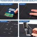 100 Pack 9 Pocket Page Protector, Trading Card Sleeves Pages Baseball for 3 Ring Binder Hold 1800 Cards, Sheets Standard Size Cards, Sport Game Business Cards (Black)