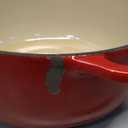 Lodge Essential Enamel Cast Iron Dutch Oven with Lid - Oven-Safe Enamel Cookware up to 500 F - Heat-Retaining Braising & Roasting Pot - Non-Toxic Cookware - 7.5 Quart, Island Spice Red