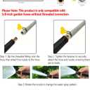 High Pressure Hose Nozzle, 2026 Upgraded High Pressure Water Gun & Nozzle Set Multi Function Home Lawn & Garden Pressure Washer for Plant Watering Lawn Car