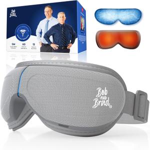 BOB AND BRAD Eye Massager with Heat and Cooling, EyeOasis 2 Eye Mask for Migraines FSA Eligible/HSA Eligible, Heated Face Massager for Eyes Strain Relief Improve Sleep, Birthday Gifts for Women Men (Gray)