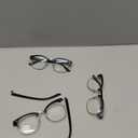 CCVOO 3 Pack Reading Glasses Blue Light Blocking, Retro Semi Rimless Readers for Men Women, Round Eyewear Filter UV400, C2 Matte Black Silver, 1.75 x