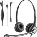 Wantek Cell Phone Headset with Microphone Noise Cancelling, Wired 3.5mm Computer Headphone for iPhone Samsung Android PC Laptop Tablet Skype Call Center Home Office, Ultra Comfort(F602J35) (602J35-W-A4)