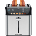 Chefman Smart Touch 2 Slice Digital Toaster, 6 Shade Settings, Stainless Steel with Extra-Wide Slots, Thick Bread and Bagel, +10, Defrost, Removable Crumb Tray