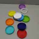 10 Pack Plastic Wide Mouth Mason Jar Lids for Ball, Kerr and More - Multicolor Storage Caps for Mason Jars, Canning Jars - Leak-Proof, Dishwasher Safe & Food Grade