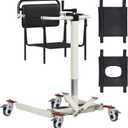 Patient Lift Transfer Chair, Patient Transfer Lift for Home, Lift Assist for Elderly, Heavy Duty Transfer Chair for Bed to Wheelchair (Upgraded Model)