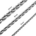 Twist Chain Necklace - Stainless Steel Rope Jewelry for Men & Women