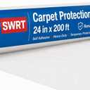 SWRT Carpet Protection Film - Self Adhesive Plastic Protector 24" x 200'