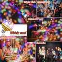 2 Pack Colorful Magic Rotating Ball Light, LED Plug in Disco Ball Light, RGB Disco Light Bulb, Party Lights Dj Disco Lights with Sockets for Home Room Dance Parties Bar Karaoke