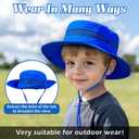 HONGTEYA Kids Sun Hat UPF 50+ Toddler Summer Bucket Hat Outdoor Fishing Safari for Boys Girls Age 2-13 Years (Sky Blue)