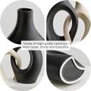 AWNR Large Ceramic Vase Decor: 2 Pcs Black & White Crossed Vases for Flowers Hollow Flower Vase Decorative Vase Modern Home Decor for Living Room Shelf Mantel Dinning Table Decorations Office