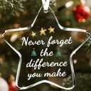 2 x Christmas Thank You Appreciation Gifts for Women & Men  Mentor, Teacher, Retirement & Goodbye Gifts for Coworkers & Bosses  Never Forget The Difference You Make Christmas Tree Decorations