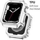 TISIMO Compatible with Apple Watch Band 45mm 44mm 42mm 41mm 40mm 38mm,Stainless Steel Metal iWatch Band with TPU Case for Apple Watch Series 9 8 7 6 5 4 3 2 1 SE SE2 Men and Women