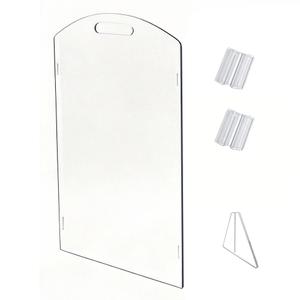 JunieCloveri Clear Acrylic Freestanding Dog Gates for The House – Folding 1 Panel Pet Gates for Doorways,Indoor Stairs,and Hallways,Transparent Barrier for Dogs,Puppies,and Cats