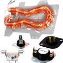 5000+ Cycle LifeDC47-00019A Heating Element for SAMSUNG Dryer DV42H5000EW/A3 DV45H7000EW/A2 DV40J3000EW/A2 DVE50R5400V/A3 DV42H5200EP/A3 DVE50R5200W/A3 DVE50M7450W/A3 3 DV210AEW/XAA by TOMOON