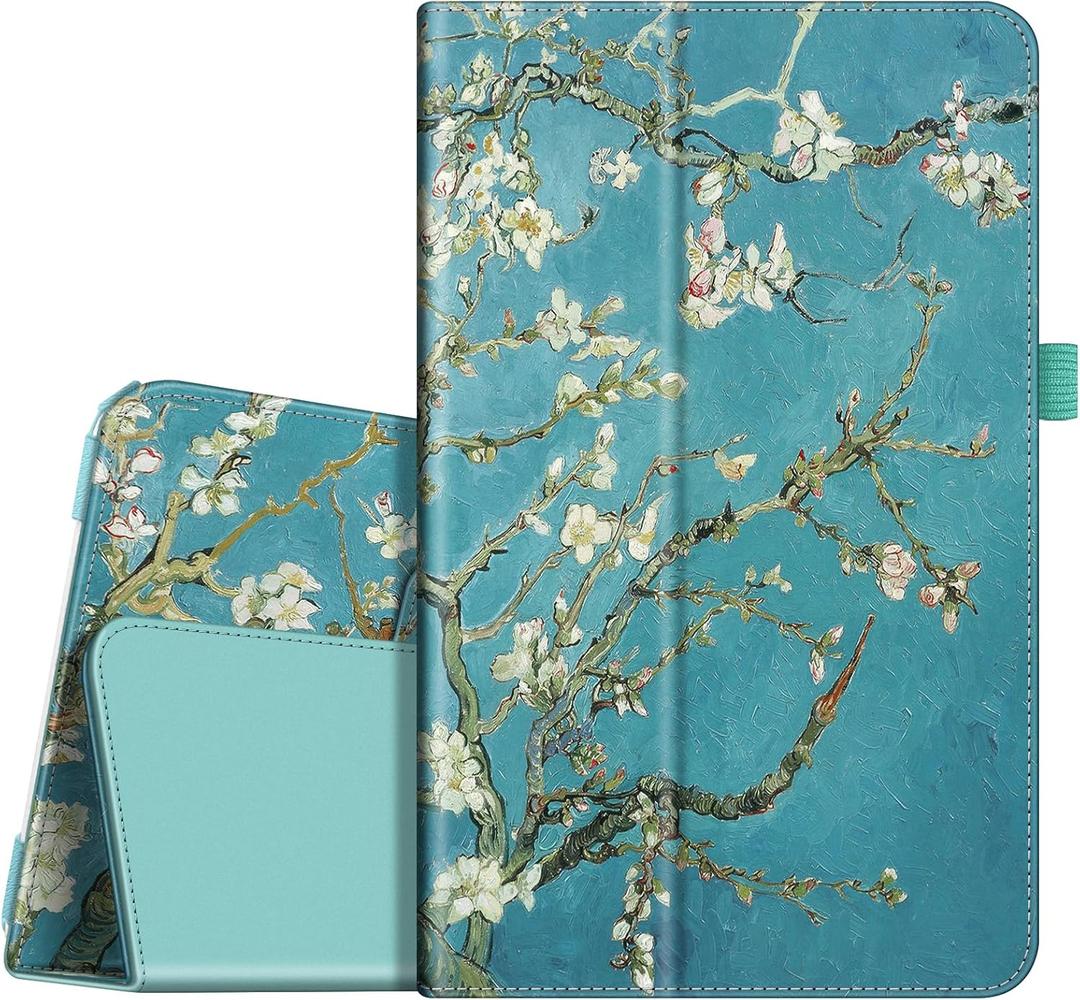 Fintie Folio Case for Samsung Galaxy Tab E 9.6 2015 (Model SM-T560/T561/T565/T567), Slim Fit Premium Vegan Leather Cover, Blossom