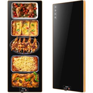 Electric Warming TrayExtra Long 40x12Food Warmer with Thermostat and Full Surface HeatingFood Warming Mat with 2 Temperature Modes for Parties BuffetGatheringsGold Edge Warming Mat for Food (Extra Long 40"x12", Black)