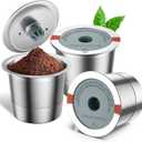 RETHONE Reusable K Cups for Keurig:Refillable K Cups Coffee Pods for Keurig 1.0 & 2.0 Coffee Machine,Stainless Steel Coffee Filters-SUS 304, Easy to Clean,Lid-Body Tight Seal