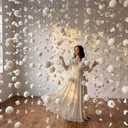 HunnmingRe 12 Pcs 78.7 ft Flower Garlands Hanging Decorations Wildflower Backdrop Artificial Floral Garlands Silk Faux Flower with Hooks Hanging Flowers for Wedding Party Birthday Baby Shower