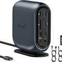 16-in-1 Universal Docking Station for All Laptops with 150W Power Adapter, Triple Monitor for Mac, Windows, ChromeOS, Linux, Dual HDMI, DP, 10Gbps USBC USBA, Gigabit Ethernet, SD/TF, Audio