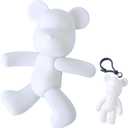 Coniuty DIY (Blank Mold, 9 Inch) Fluid Bear + Bear Keychain, Figure Painting for Creative Graffiti Art