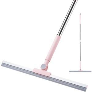 19" Floor Squeegee with Long Handle, 51" Stainless Steel Handle