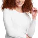 Hanes Women's Originals Long Sleeve Cotton T-Shirt, Lightweight Crewneck Tee, Modern Fit (Medium)