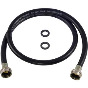 Eastman Washing Machine Drain Hose, 3/4 Inch FHT Connection, 4 Foot Black Rubber, 60321N