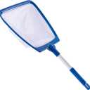 POOLAZA Hot Tub Skimmer Net Handheld, Professional Pool, Spa, Pound Skimmer Net with Aluminum Pole Handle, Deep Ultra Fine Mesh Netting Small Pool Skimmer Net, Upgrade Durable Hot Tub Net Hand Skimmer
